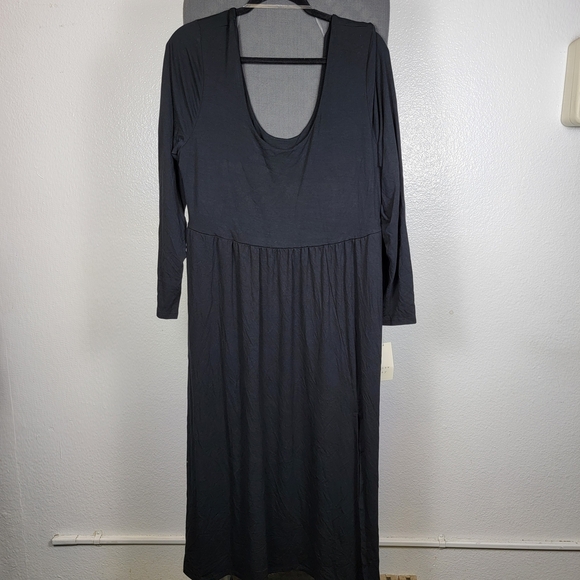 A New Day Women's Long Sleeve Knit Ballet Maxi Dress Black Size XXL - Picture 1 of 6